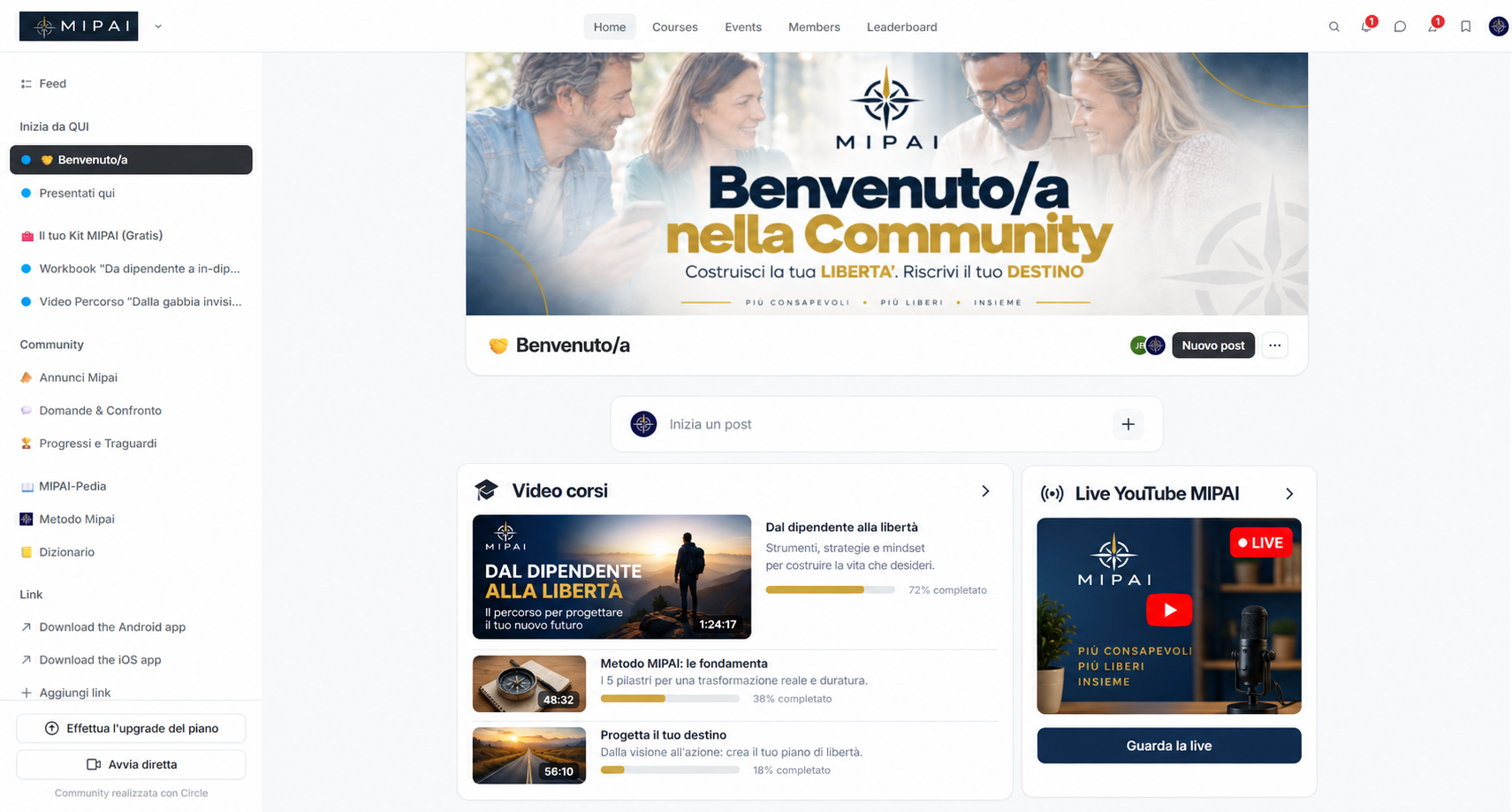 Community MIPAI su desktop