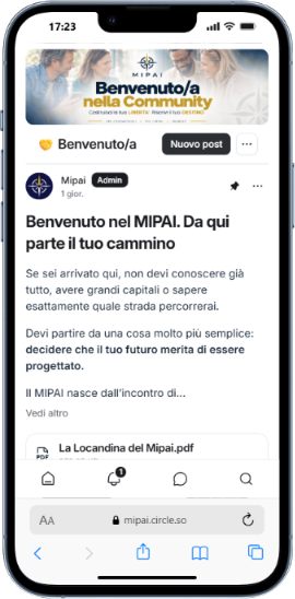 Community MIPAI su smartphone